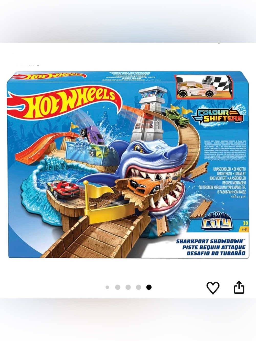 NWT Hot Wheels Color Shifters Sharkport Showdown Playset